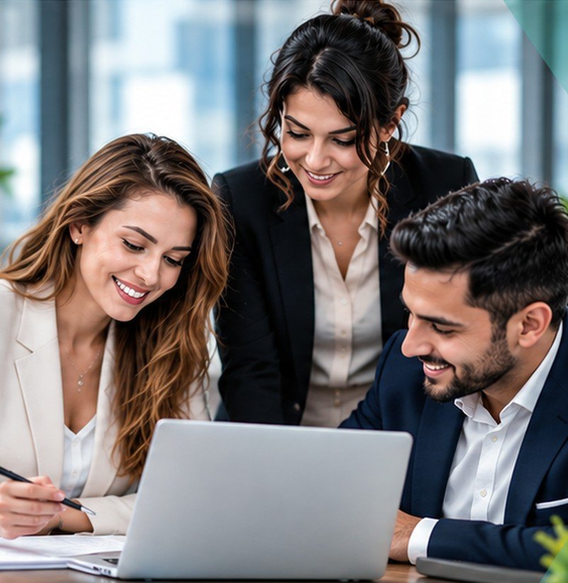 A&M Business Solutions consultants working with clients